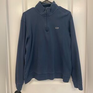 Vineyard Vines Navy Cotton Quarter Zip
